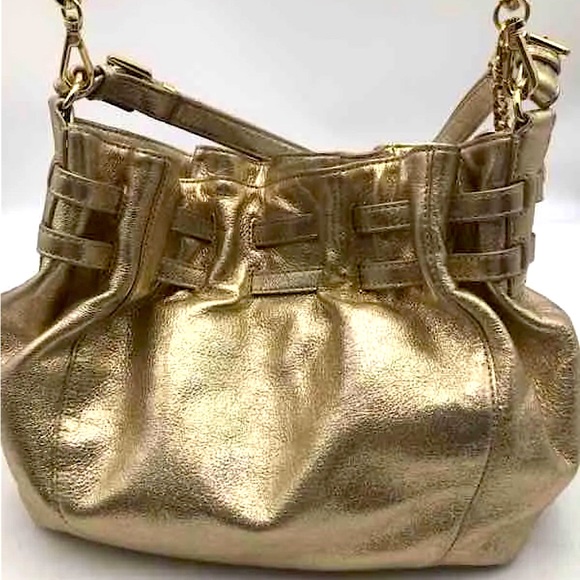 Michael Kors Authentic Glitzy Dazzling Gold Tote Purse Bag with Wallet 🔥🔥 - Picture 2 of 10